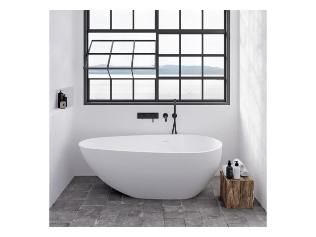 Boheme XL 160 Badkar 160x80 cm, Massiv Matt vit SolidTec