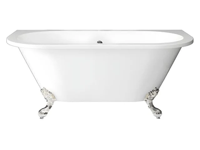 Vente-unique Retrofristående badkar med örnfötter SPARUS 150 x 74 x 61 cm Vit Akryl